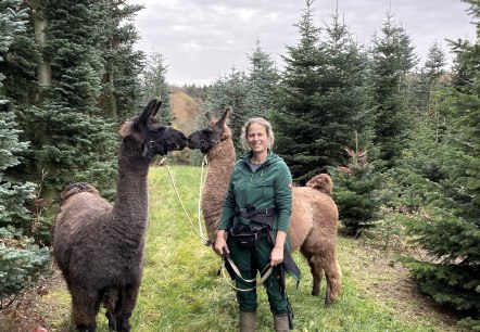 Waldbaden mit Lamas und Alpakas, © Anne Knein