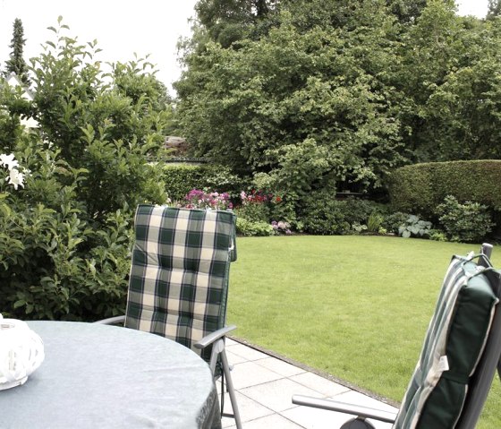 Cozy seating area in the garden