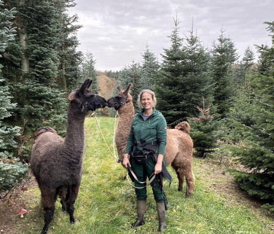 Waldbaden mit Lamas und Alpakas, © Anne Knein