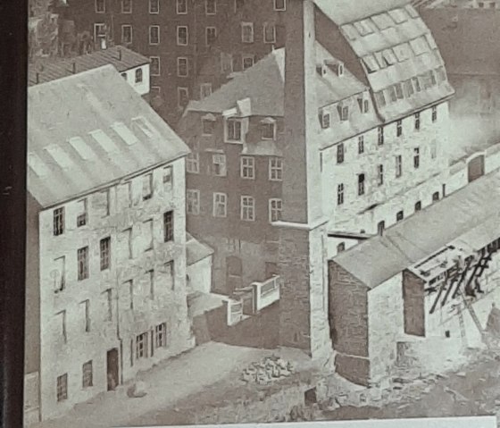 Historisches Bild, ehemalige Tuchfabrik