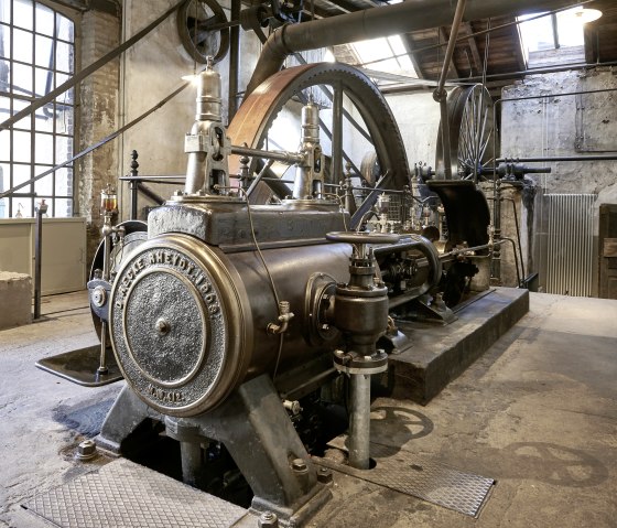 Dampfmaschine der Tuchfabrik Müller, © LVR-Industriemuseum, Foto: Willi Filz