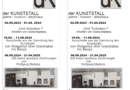 Jahresprogramm Kunststall Dahlem, © Kunststall Dahlem