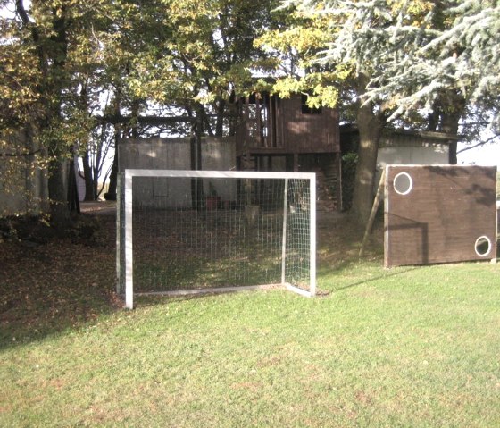 Fussballtor, Fussballwand, Schaukel, Baumhaus