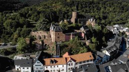 Blick auf Burg Hengebach